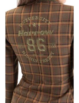 Chaqueta Highly Preppy cuadro verde con escudo