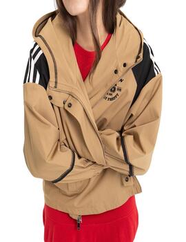 Trench Highly Preppy con capucha y escudo camel