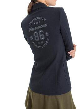 Chaqueta Highly Preppy college con escudo azul