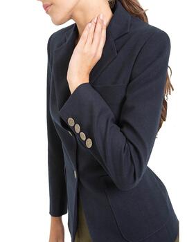 Chaqueta Highly Preppy college con escudo azul