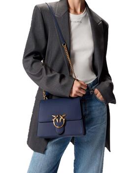 Bolso Pinko Love one top handle grande azul