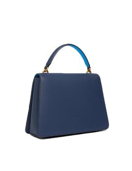 Bolso Pinko Love one top handle grande azul