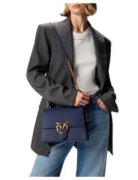 Bolso Pinko Love One Top Handle mini azul