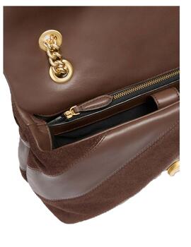 Bolso Pinko Love Puff classic  piel y ante marron