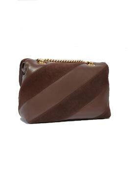 Bolso Pinko Love Puff classic  piel y ante marron