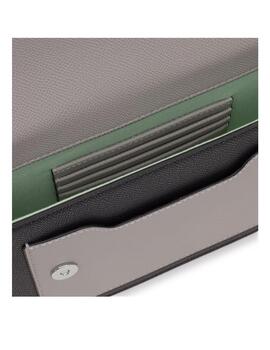 Clutch Tous Audree saffiano negr-gris