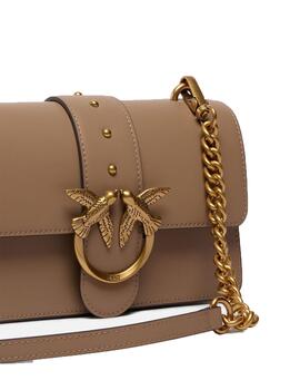 Bolso Pinko Love one miniPiel marrón
