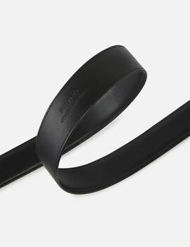 Cinturón Pinko 3 cm piel negro hebilla plata