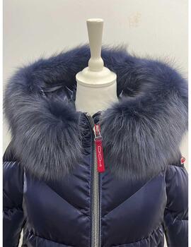 Parka Dichi Randy azul marino con pelo fox