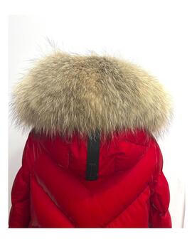 Parka Dichi Alita roja con racoon