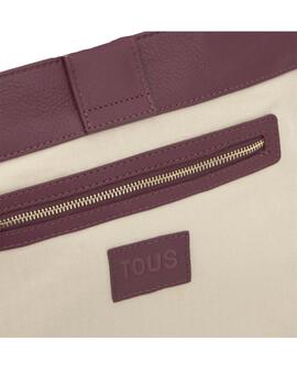 Bolso Tous saca mediana Hold piel burdeos