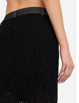 Falda Liu Jo de encaje con denim negra