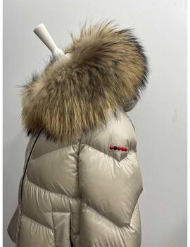 Parka Dichi Alita beige pelo racoon natural