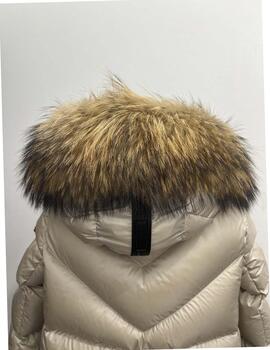 Parka Dichi Alita beige pelo racoon natural