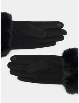 Guantes Liu Jo con pelo puños negro