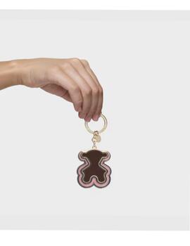 Llavero Tous Bear Waves marrón-dorado