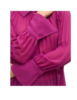 Camisa Lola Casademunt plisada buganvilla