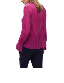 Camisa Lola Casademunt plisada buganvilla