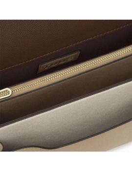 Bandolera Tous m. Audree saffiano beige-marrón
