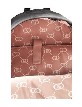 Mochila Liu.Jo con logo en lona negro