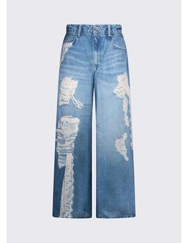 Pantalón Liu Jo trampantojo estampado  encaje