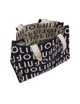 Bolsa Liu Jo logotipada azul marino