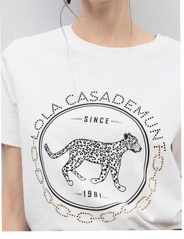Camiseta Lola Casademunt rosco con strass