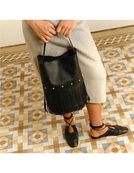 Bolso Mercules Bucket Fringes negro