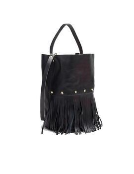 Bolso Mercules Bucket Fringes negro