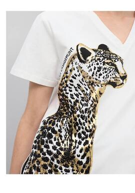 Camiseta Lola Casademunt pico animal con abalorios