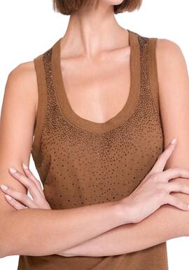 Top Lola Casademunt tirante circular con strass