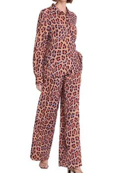 Camisa Lola Casademunt animal print naranja
