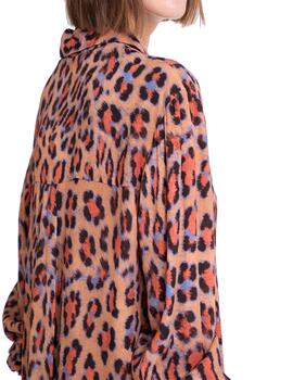 Camisa Lola Casademunt animal print naranja