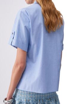 Camisa Liu Jo cuello con piedras y cuadros vichy