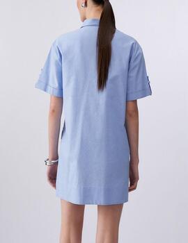 Vestido Li u Jo camisero detalle cuadros vichy