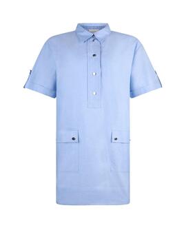 Vestido Li u Jo camisero detalle cuadros vichy