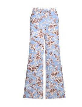 Pantalón Liu jo estampado floral azul marrón