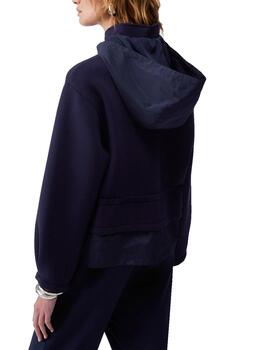 Chaqueta Liu Jo combinación bimaterial azul marino