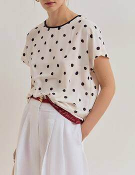 Blusa Lion Of Porches lunares con logo