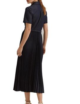 Vestido Lion Of  Porches camisero plisado