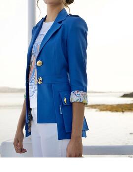 Sahariana Highly preppy azul capri