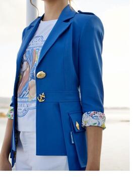 Sahariana Highly preppy azul capri