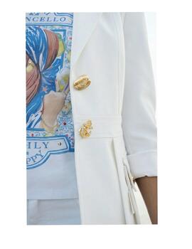 Sahariana Highly preppy blanca capri