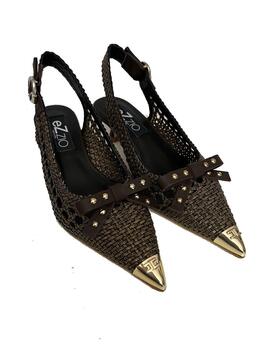 Zapato Ezzio destalonado velvet menorca cacao