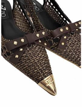 Zapato Ezzio destalonado velvet menorca cacao