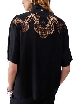 Camisa Liu Jo calada manga caida negra