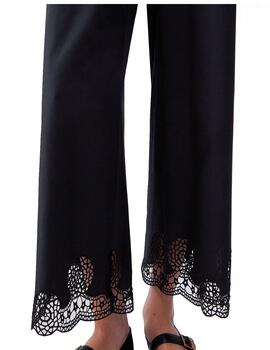 Pantalón Liu Jo jogging calado bajos negro