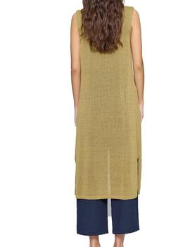 conjunto  MDM top y chalec en punto  verde