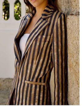 Chaqueta Highly preppy cremallera  rayas