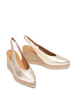 Zapatilla Unisa piel plata punta fina